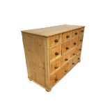 Victorian pine multi drawer chest