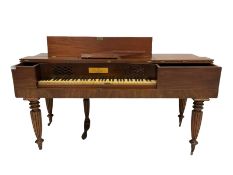 Early 19th century mahogany cased square piano by Thomas Dalmaine & Co