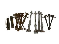 Collection of cast iron strap hinges