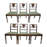 Set of six Regency mahogany dining chairs