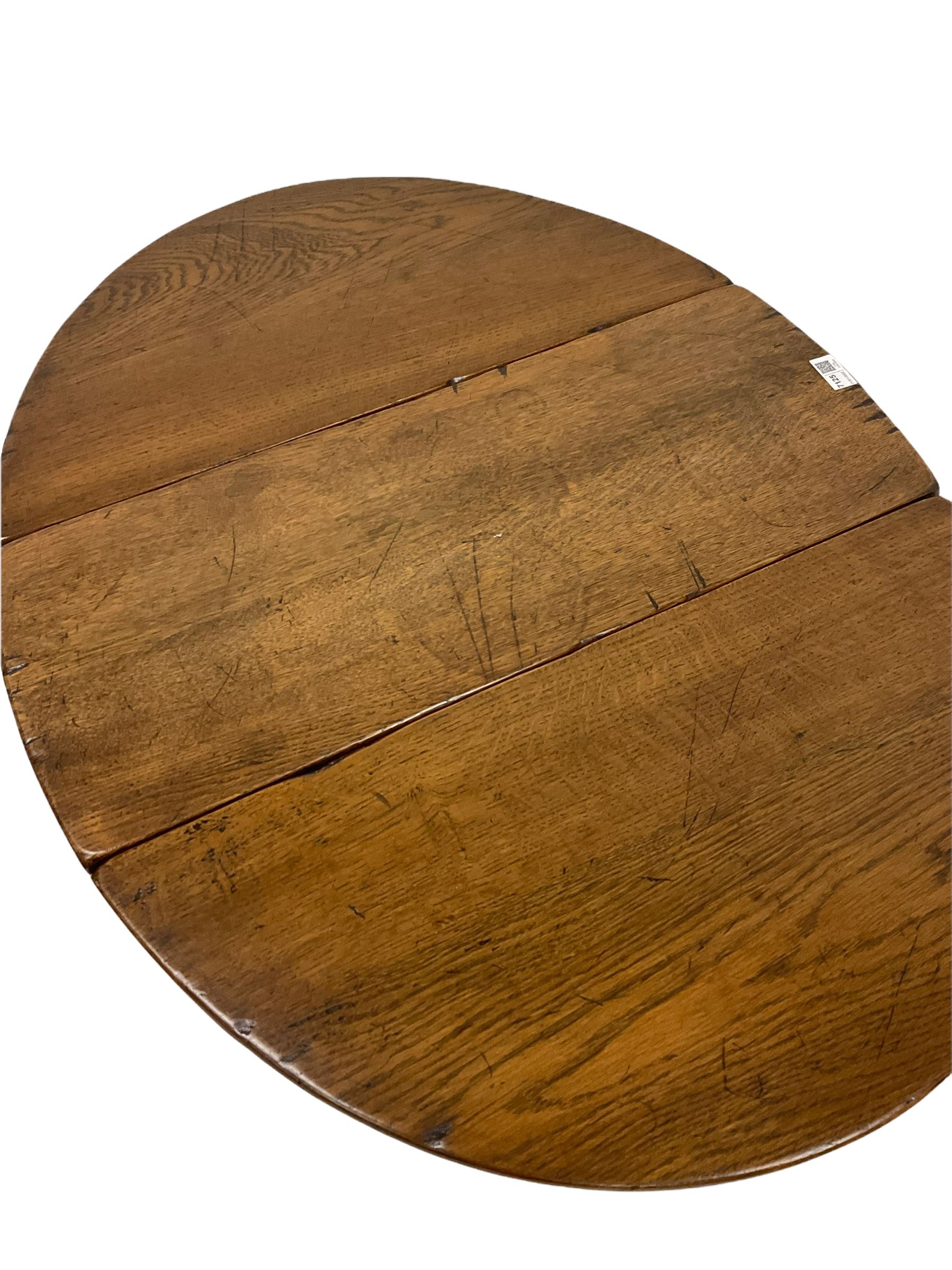 Oak gate leg table - Image 4 of 4