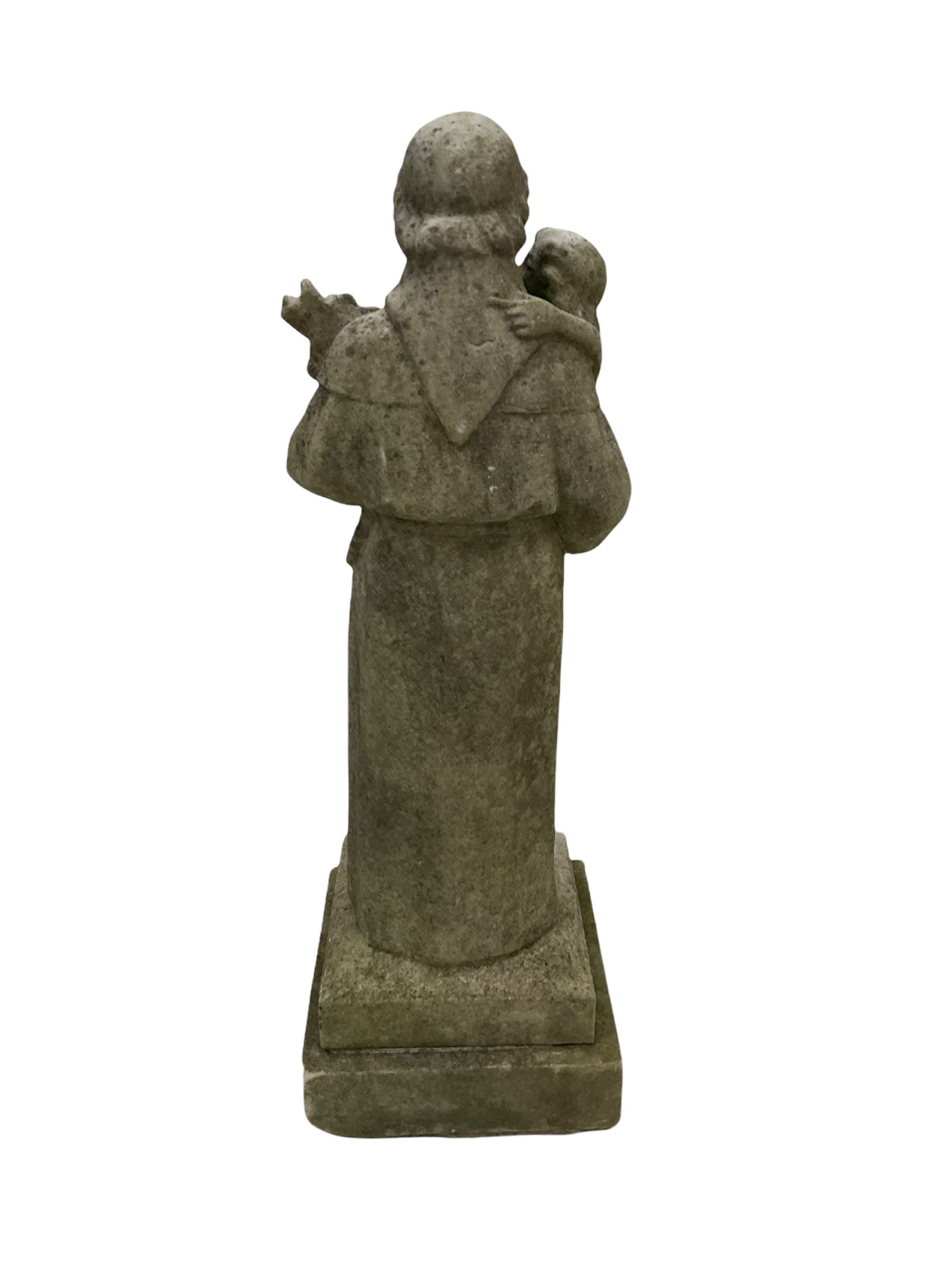 Marble statue of St Dominic holding Christ child - Image 2 of 2