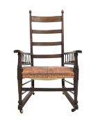 Possibly William Birch for Liberty - Early 20th century arts and crafts period stained beech open ar