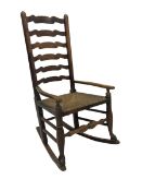 19th century country elm rocking chair