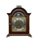 A 20th century mantle clock with a three train Hermle spring driven movement chiming the quarters an