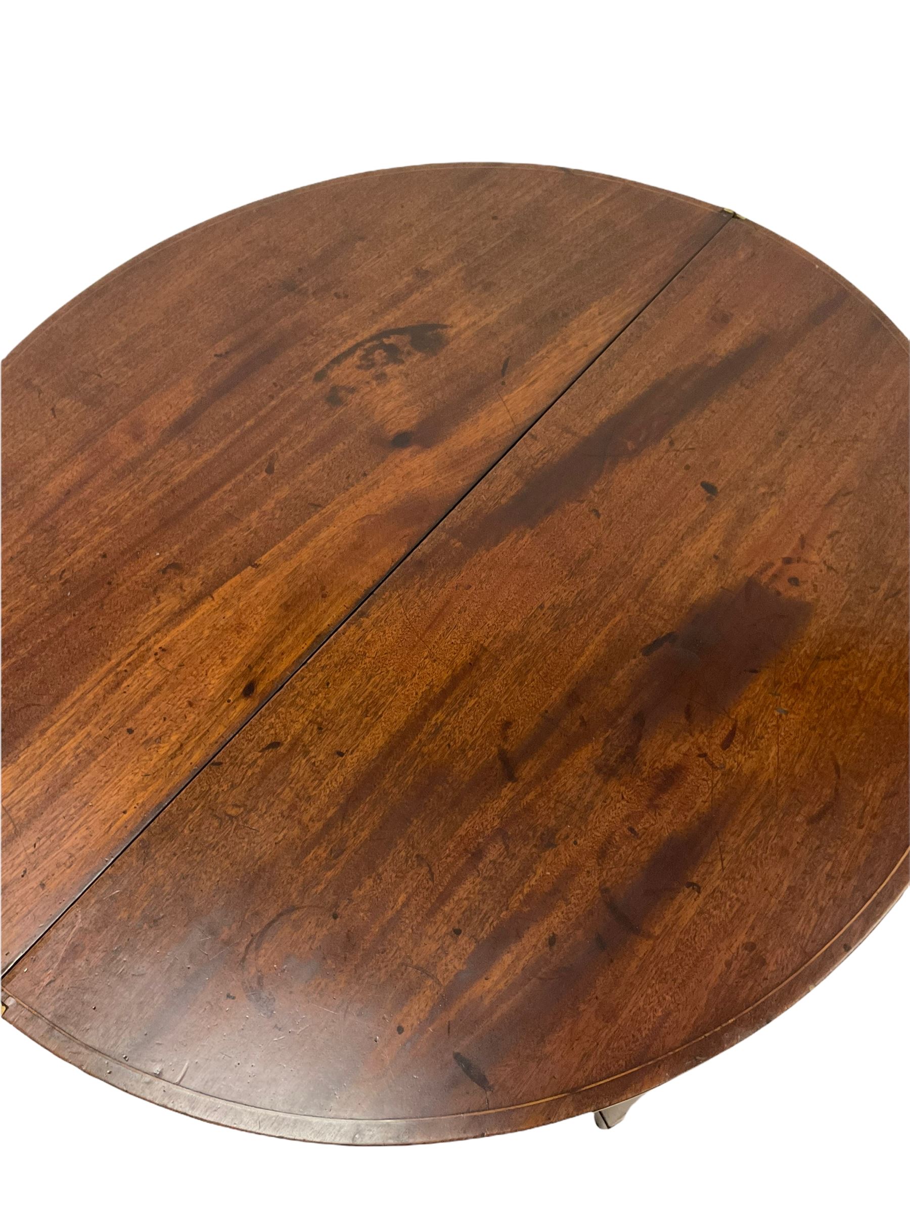 George III mahogany demi-lune tea table - Image 5 of 5