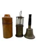 19th century treen medicine bottle holder with glass bottle