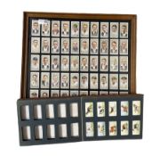 Wills cigarette card album and framed cigarette cards