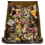 Quantity of Disney and other figures including Lion King bisque figures