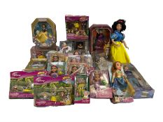 Group of Disney figures including various Disney Princesses