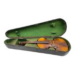 Vintage violin in wooden carrycase