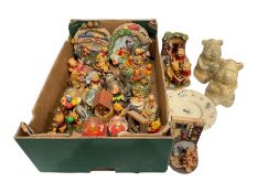 Quantity of Winne the Pooh figures and collectables including snow globes