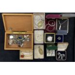 Silver jewellery and collectables including a Dublin enamel charm