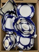 Victorian blue and white dessert service