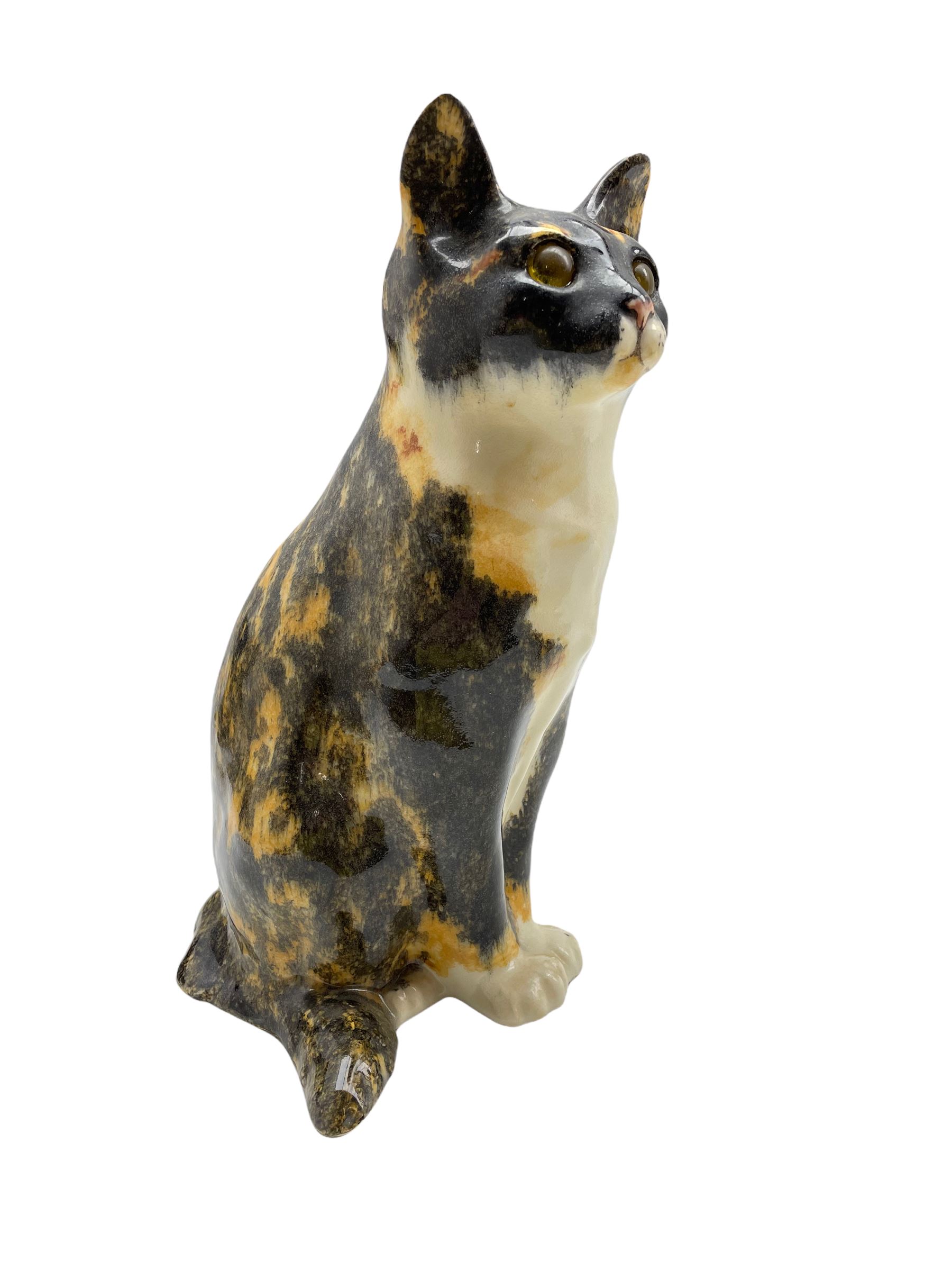 Winstanley pottery model of a seated Cat - Image 2 of 2