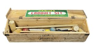 Jaques of London croquet set in original pine box