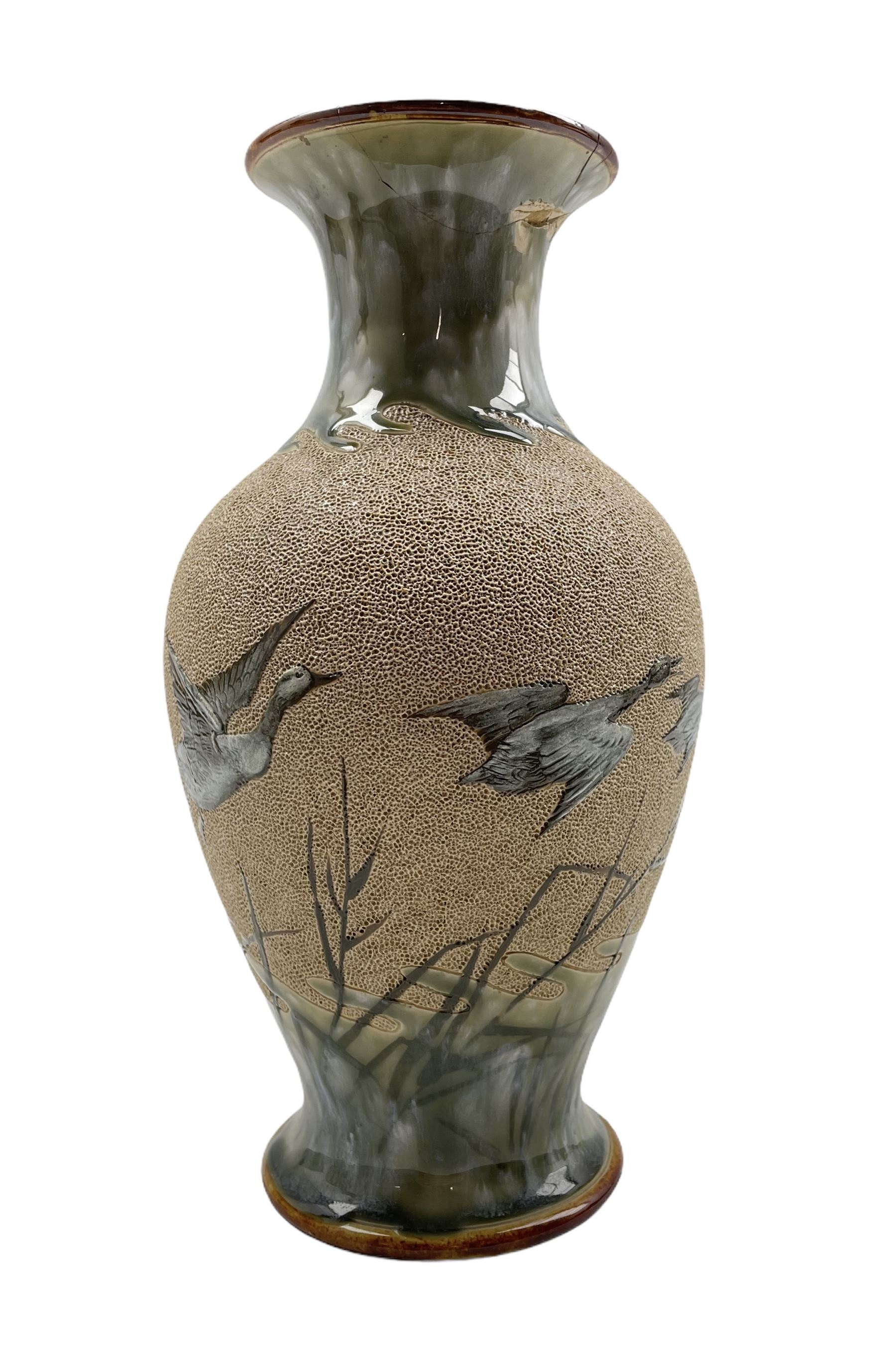 Doulton Lambeth stoneware vase by Florence Barlow - Image 2 of 3