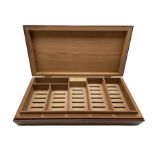 Modern five division cigar humidor 48cm x 24cm