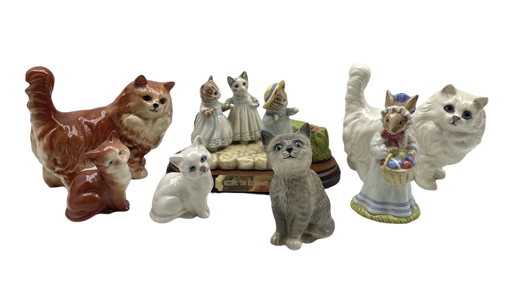 Six Beswick figures comprising Beatrix Potter group 'Mittens