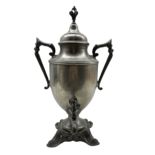 Victorian Britannia metal tea urn by Philip Ashberry & Sons