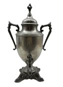 Victorian Britannia metal tea urn by Philip Ashberry & Sons