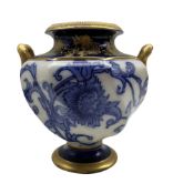 William Moorcroft Macintyre Aurelian Ware two handled vase