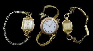 Tudor gold ladies manual wind wristwatch