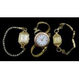 Tudor gold ladies manual wind wristwatch