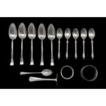 Five silver grapefruit spoons Sheffield 1964