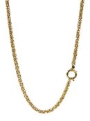 9ct gold Byzantine link necklace with spring loaded barrel clasp