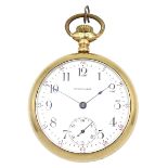 American gold-plated pocket watch by Waltham