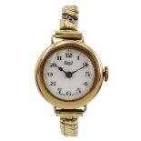 Limit 9ct gold ladies manual wind wristwatch