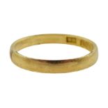 Early 20th century 18ct gold wedding band