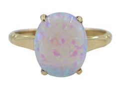 9ct gold oval opal ring