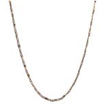 Early 20th rose gold rectangular bar link necklace