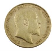 King Edward VII 1907 gold half sovereign