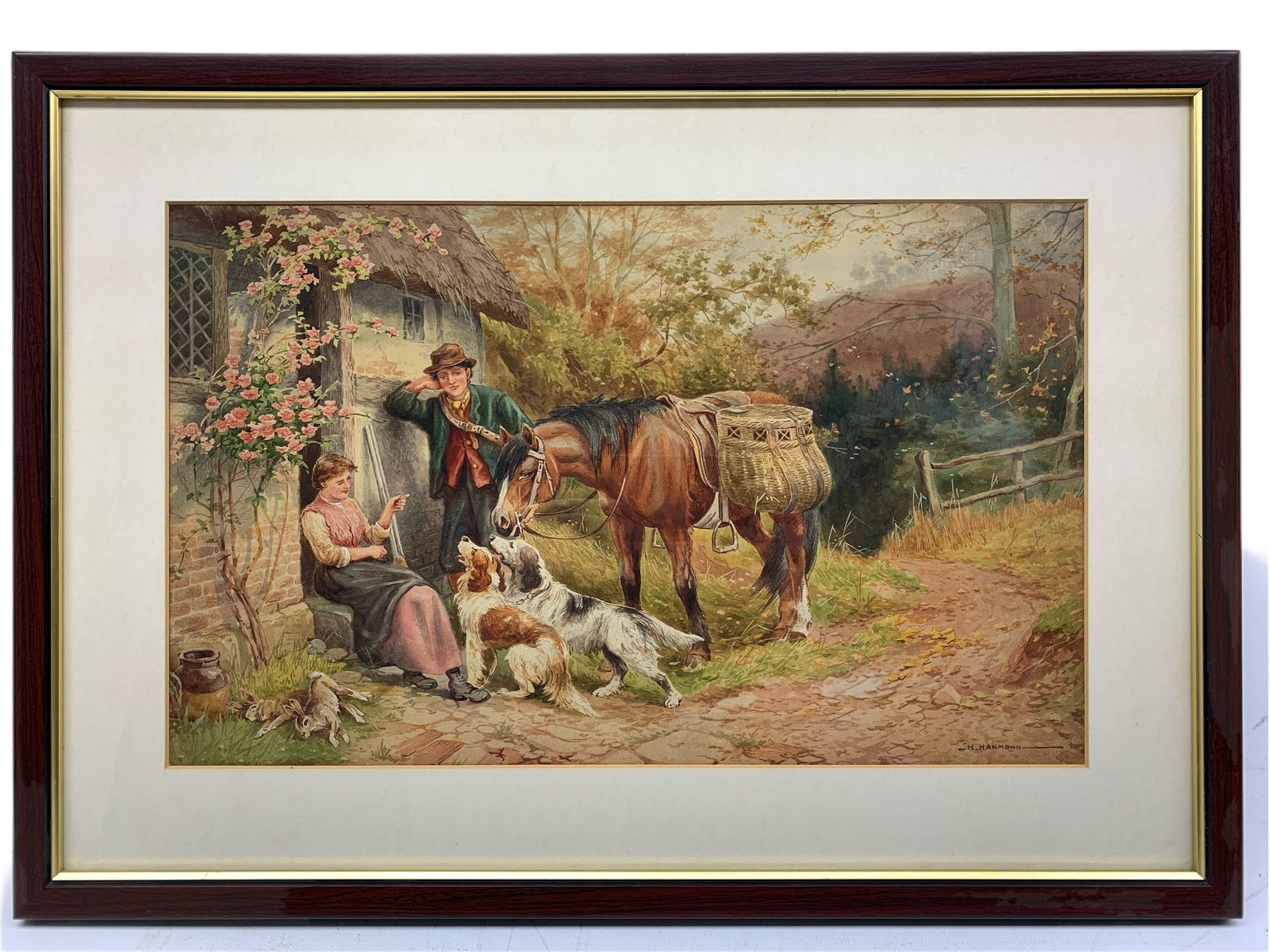 Horace Hammond (AKA James Barclay) (British 1842-1926): 'Cottage Scene' - Image 2 of 2