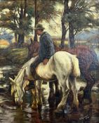 Arthur Spooner (British 1873-1962): Watering Horses