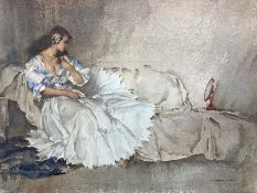 After Sir William Russell Flint (Scottish 1880-1969): 'Looking Glass'