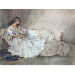 After Sir William Russell Flint (Scottish 1880-1969): 'Looking Glass'