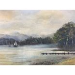 Pam Greaves (British 20th century): 'Windermere from Waterhead'