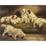 Benedict Angell Hyland (British 1859-1933): Family of Clumber Spaniels