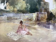 After Sir William Russell Flint (Scottish 1880-1969): 'The Newspaper'