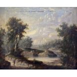 English School (early 19th century): Highland River Landscape