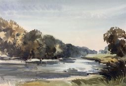 John Barrie Haste (British 1931-2011): River Landscape