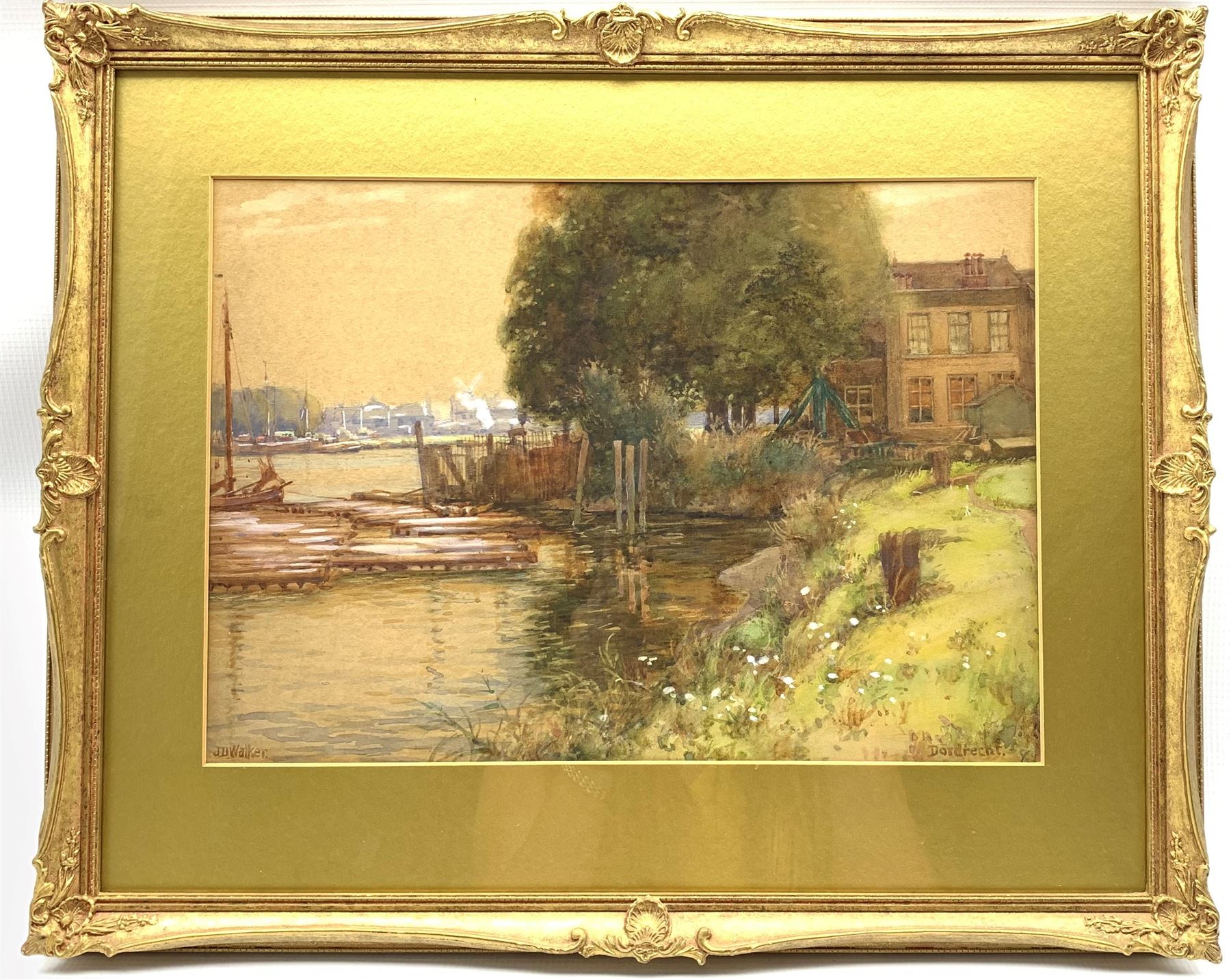 John Dobby Walker (British 1863-1925): 'Dordrecht' Dutch Delta Landscape - Image 2 of 3