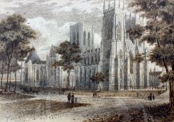 English School (19th century): 'York Minster from the North West'