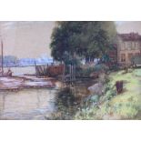 John Dobby Walker (British 1863-1925): 'Dordrecht' Dutch Delta Landscape
