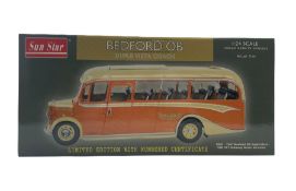 Sun Star Bedford OB limited edition 1:24 scale Duple Vista Coach 5001: 1947 Bedford OB Duple Vista -