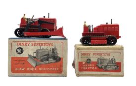 Dinky Supertoys Heavy Tractor no. 563 and a Dinky Supertoys Blaw Knox Bulldozer no. 561